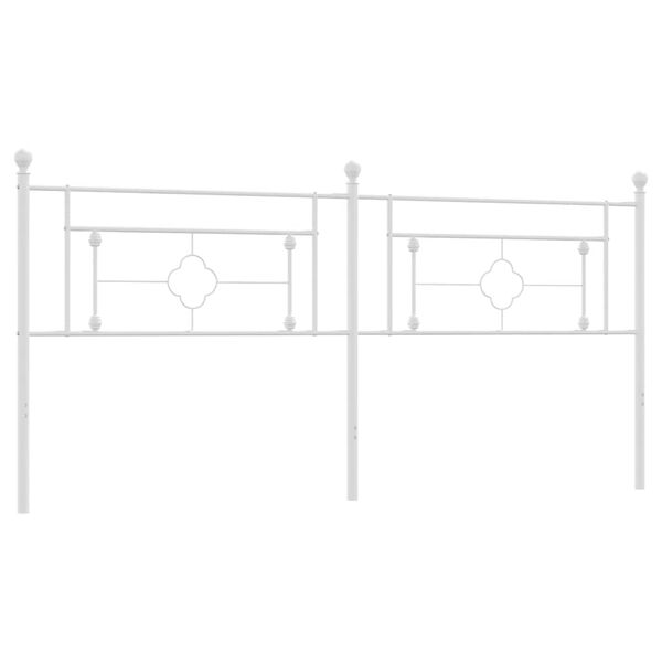 vidaXL Ers&auml;ttningsgavel metall vit 193 cm