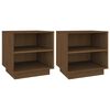 vidaXL S&auml;ngbord 2 st honungsbrun 40x34x40 cm massiv furu