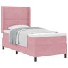 vidaXL B&auml;ddfj&auml;der med madrass med huvudgavel Rosa 90 x 190 cm Sammet