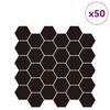 vidaXL Hexagonplatta 50 pcs Vit gr&aring; 30 x 30 cm Polyuretan och PET