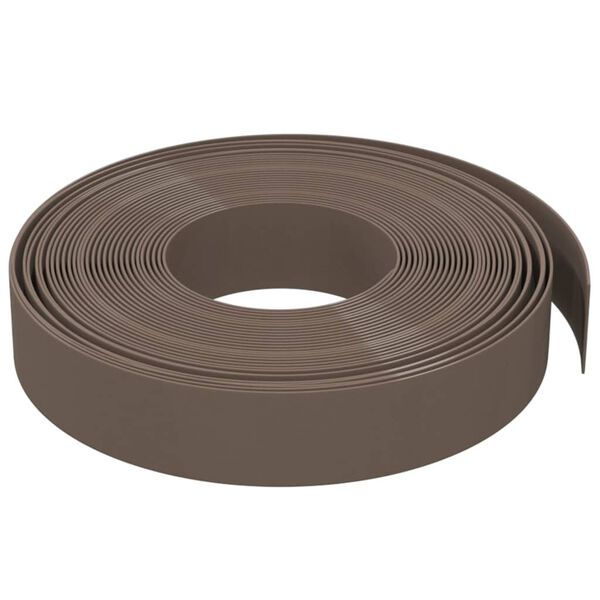 vidaXL Rabattkant brun 5 st 10 m 10 cm polyeten