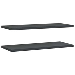 vidaXL V&auml;gghyllor 2 st 100x40 cm svart rostfritt st&aring;l