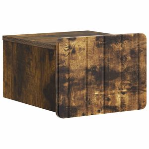 vidaXL V&auml;ggmonterat S&auml;ngbord R&ouml;kt ek 33 x 34,5 x 24 cm Konstruerat tr&auml;