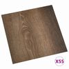 vidaXL Golvplankor 55 pcs Brun 5,11 m&sup2; PVC