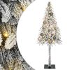 vidaXL Julgran med 150 LED-lampor med stativ Vit 120 cm PE och St&aring;l