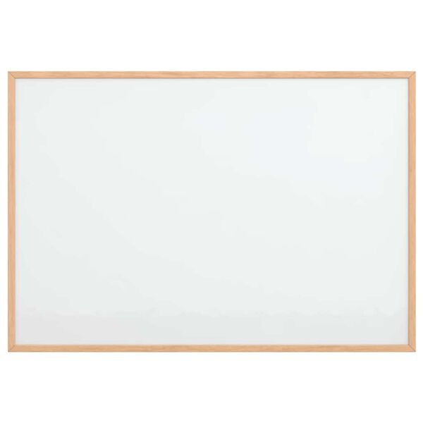 vidaXL Magnetisk whiteboardtavla med massiv fururam 80x55 cm