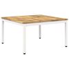vidaXL Kaffeebord Vit 80 x 80,5 x 45 cm Massivt Akaciatr&auml;
