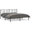 vidaXL S&auml;ngram med huvudgavel metall svart 183x213 cm