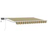 vidaXL Manuell utdragbar markis med LED-lampor 3 x 2,5 m