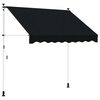 vidaXL Manuell Utdragbar Markis Svart 300 cm