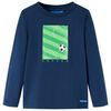 vidaXL T-shirt med l&aring;nga &auml;rmar f&ouml;r barn marinbl&aring; 116