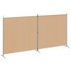 vidaXL 2-Panel Rumsavskiljare Beige 348 x 180 cm Tyg