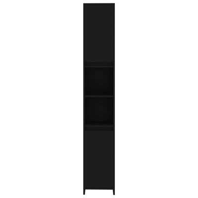 vidaXL Badrumsmöbler 3 delar svart konstruerat trä