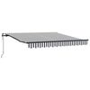 vidaXL Markis automatiskt inf&auml;llbar antracit&vit 300x250 cm