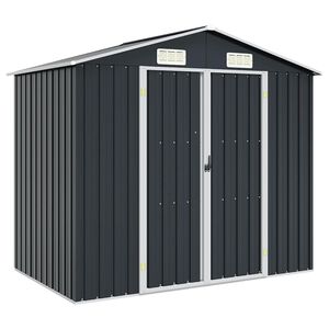 vidaXL Tr&auml;dg&aring;rdsskjul antracit 205x129x183 cm galvaniserat st&aring;l
