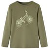 vidaXL T-shirt med l&aring;nga &auml;rmar f&ouml;r barn khaki 92