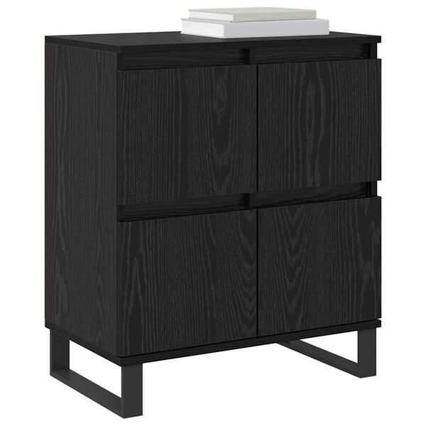 vidaXL Sideboard Svart Ek 60 x 35 x 70 cm