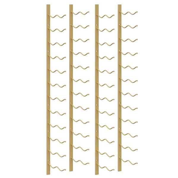 vidaXL V&auml;ggmonterat vinst&auml;ll f&ouml;r 24 flaskor 2 st guld j&auml;rn