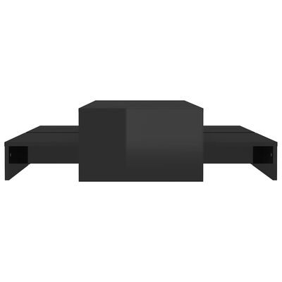 vidaXL Satsbord svart högglans 100x100x26,5 cm