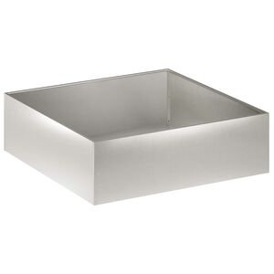 vidaXL Tr&auml;dg&aring;rdsplanterare Silver 80 x 80 x 30 cm Rostfritt st&aring;l