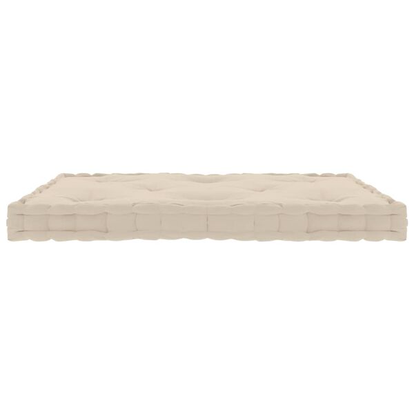 vidaXL Dyna till pallsoffa beige 73x40x7 cm bomull