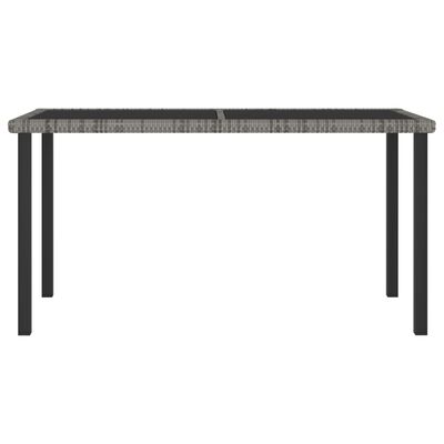 vidaXL Trädgårdsbord grå 140x70x73 cm konstrotting