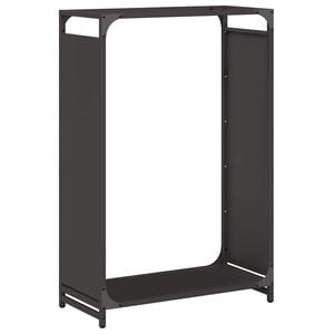 vidaXL Vedst&auml;ll svart 60x28x90 cm kallvalsat st&aring;l