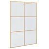 vidaXL Walk-in Duschv&auml;gg Guld 140 x 195 cm h&auml;rdat glas