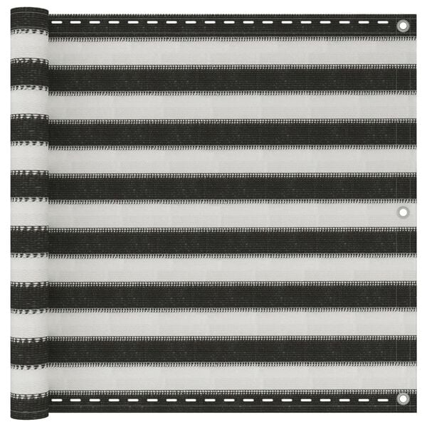 vidaXL Balkongskärm HDPE 90 x 600 cm antracit och vit