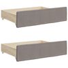 vidaXL Dagb&auml;dd utdragbar med l&aring;dor taupe 90x200 cm tyg
