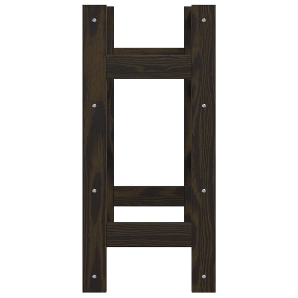 vidaXL Vinställ för 16 flaskor svart massiv furu