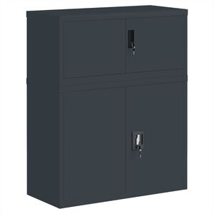 vidaXL Dokumentsk&aring;p antracit 90x40x110 cm st&aring;l