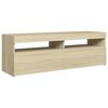 vidaXL TV-b&auml;nk med LED-belysning sonoma-ek 120x35x40 cm