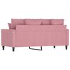 vidaXL Soffa 2-sits rosa 140 cm sammet