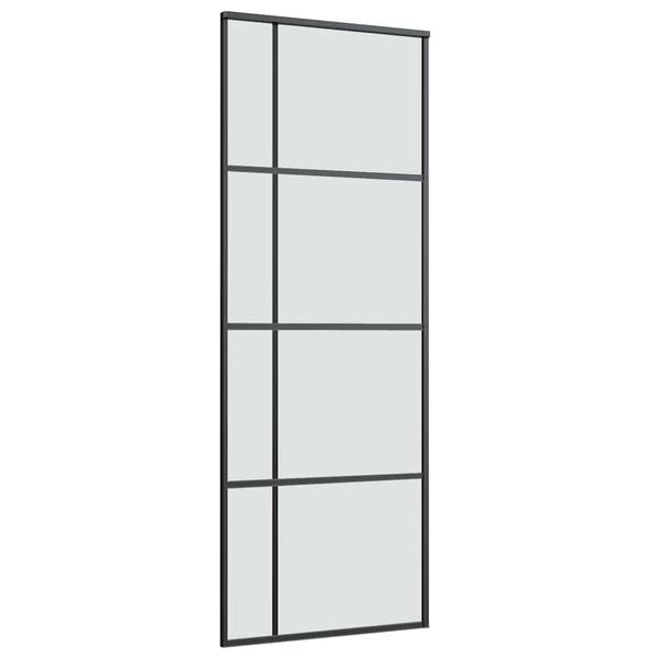 vidaXL Skjutd&ouml;rr med beslagset ESG glas och aluminium 76x205 cm