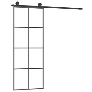 vidaXL Skjutd&ouml;rr med beslagset ESG glas och aluminium 76x205 cm