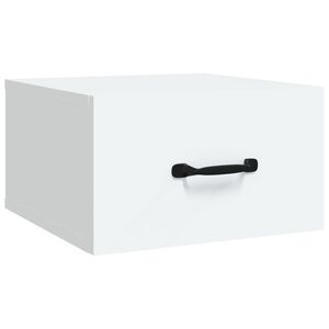 vidaXL V&auml;ggmonterat s&auml;ngbord vit 35x35x20 cm