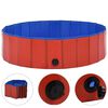 vidaXL Hopf&auml;llbar hundpool r&ouml;d 120x30 cm PVC