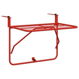 vidaXL Balkongbord r&ouml;d 60x40 cm st&aring;l