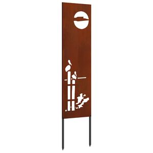 vidaXL Tr&auml;dg&aring;rds integritetssk&auml;rm Fiskfj&auml;ll Rostig 32 x 140 cm