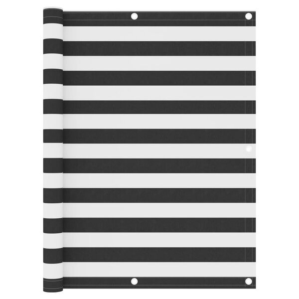 vidaXL Balkongskärm antracit och vit 120x500 cm oxfordtyg