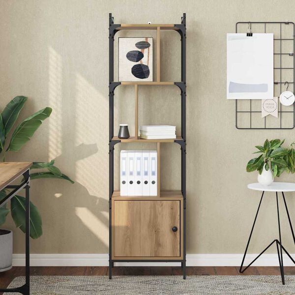 vidaXL Bokhylla Artisan Ek 44,5 x 30 x 154,5 cm Konstruerat trä