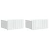 vidaXL V&auml;ggmonterat S&auml;ngbord med l&aring;da 2 pcs Vit 49 x 34,5 x 24 cm