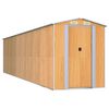 vidaXL Tr&auml;dg&aring;rdsskjul ljusbrun 192x772x223 cm galvaniserat st&aring;l