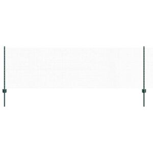 vidaXL Sexkantigt staket med stolpe 10 x 0,8 m PVC-belagda st&aring;l Gr&ouml;n