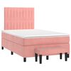 vidaXL Rams&auml;ng med madrass rosa 120x190 cm sammet