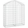 vidaXL Gabion b&aring;gformad 100x30x100/120 cm galvaniserat j&auml;rn
