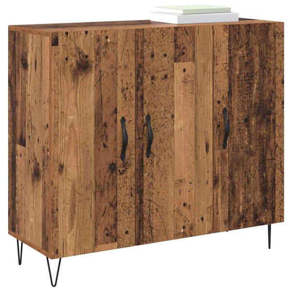 vidaXL Sideboard Gammalt tr&auml; 90 x 32,5 x 80 cm Konstruerat tr&auml;