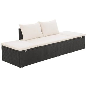 vidaXL Sols&auml;ng 195x60 cm konstrotting svart