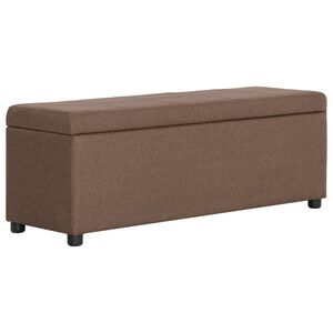 vidaXL B&auml;nk med f&ouml;rvaringsutrymme 116 cm brun polyester